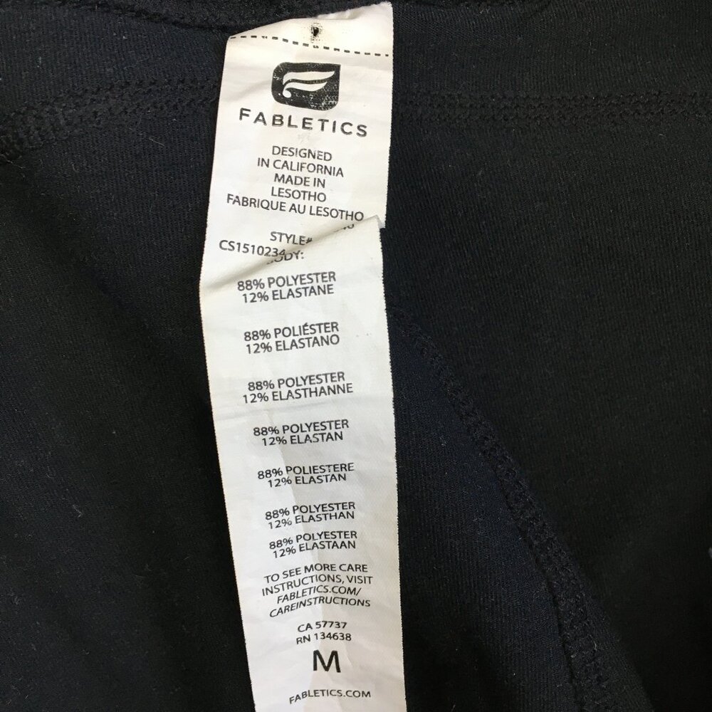 Fabletics Fitted Black Pull On Active Cropped/Sho… - image 2